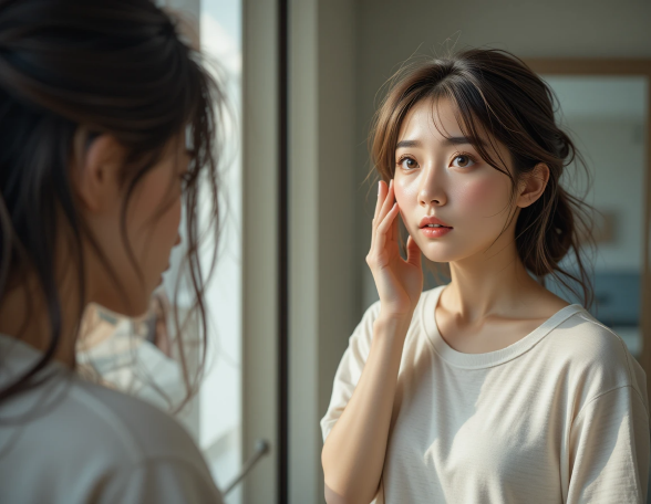 선크림 바르고 세안