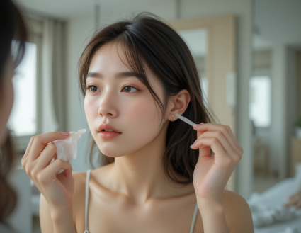 귀 뚫고 소독